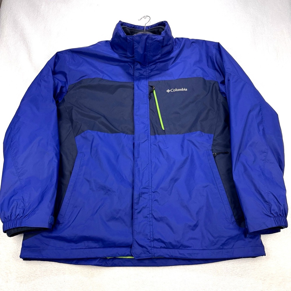 Columbia Interchange‎ Ski Jacket Men XL XM7893 Blue Black 3in1